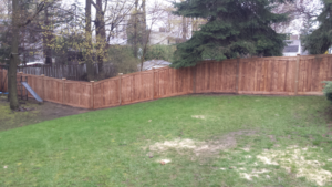 long wooden fence