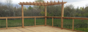 deck with corner pergola