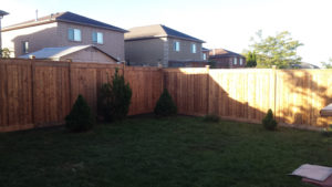 Fence with landscaping