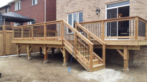 Back porch with stairs