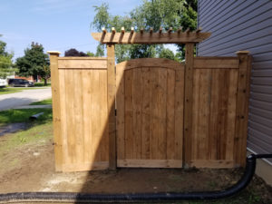 Gate for wooden fence