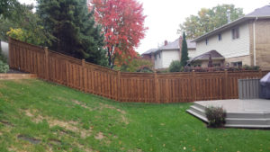 wood privacy fence