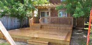 Back deck, 2 tier deck with pergola